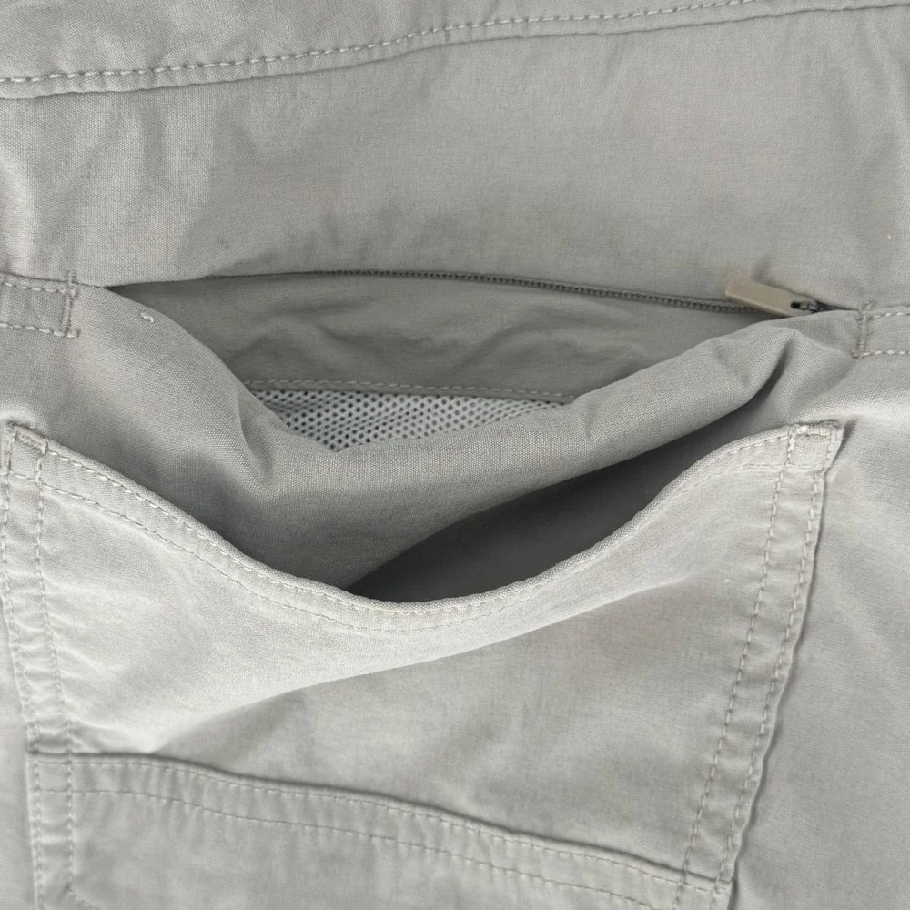 The North Face Mens Khaki Nylon Stretch Hiking Travel Pants Size 34 Regular